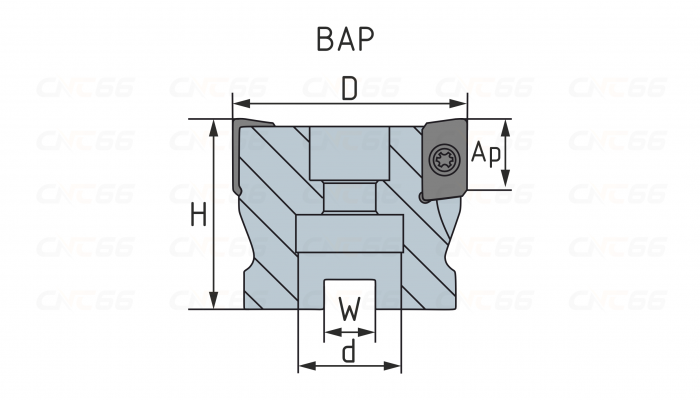 BAP400R-D63-27d-60M-4T-12P Фреза длиннокромочная насадная
