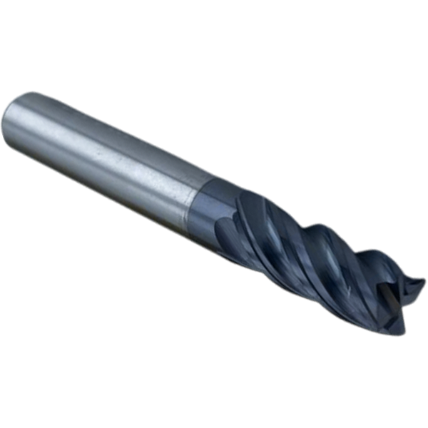 Концевая фреза с плоским торцом 4 зуба, HRC 60, 6х15х6х50L, Угол спирали 38°-40°