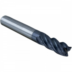 Концевая фреза с плоским торцом 4 зуба, HRC 60, 8х20х8х60L, Угол спирали 38°- 40°