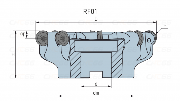 RF01.16B27.100.06 Фреза торцевая насадная