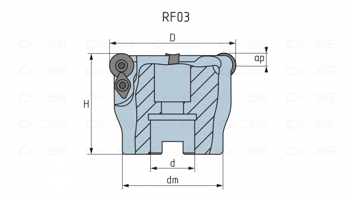 RF03.12B27.080.06 Фреза торцевая насадная