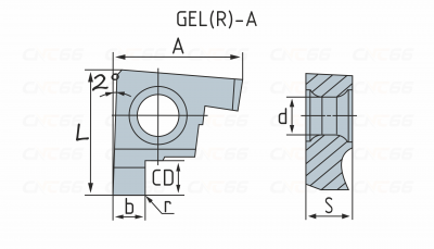 GEL300-B Пластина токарная