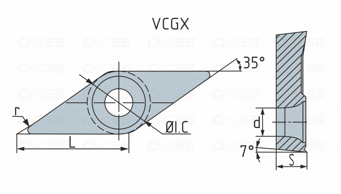 VCGX110308-AC-SK001 Пластина токарная