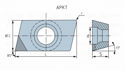 APKT160408-CBN1 Пластина фрезерная