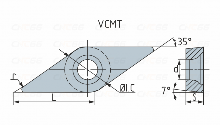 VCMT110304-HR52523 Пластина токарная