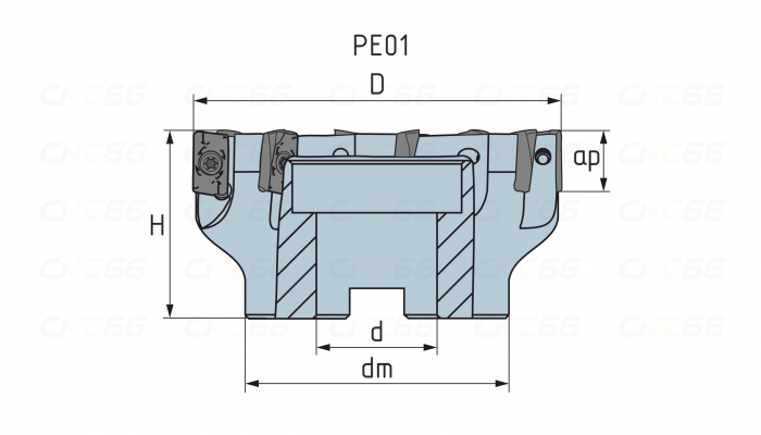 PE01.16B40.160.10 Фреза торцевая насадная