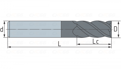 PMK60.z4.05.08.50.35.F000 AlCrSiN Фреза концевая твердосплавная по металлу