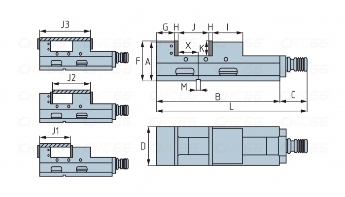 Тиски механические гидравлические прецизионные высокого давления DCV 6-240