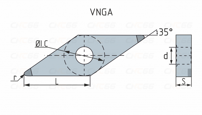 2NU-VNGA160408-KBCN700 Пластина токарная с вставками из кубического нитрида бора (CBN)