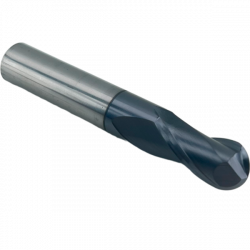 Фреза сферическая твердосплавная 2 зуба, HRC68, 4x8x4x50L, R2