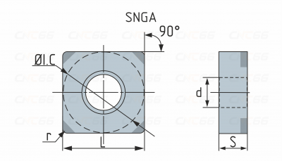 2NU-SNGA120408-KBCN700 Пластина для точения с напайками PCBN