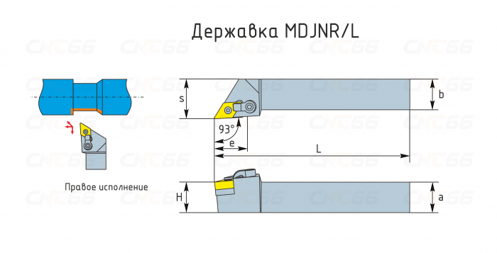 MDJNR2525M11 Резец токарный (державка) по металлу