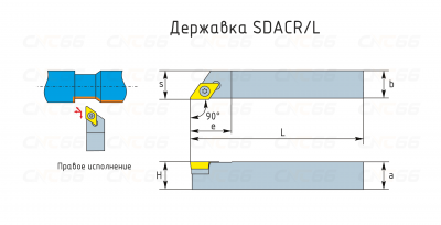 SDACR1212F11 Резец токарный (державка) по металлу