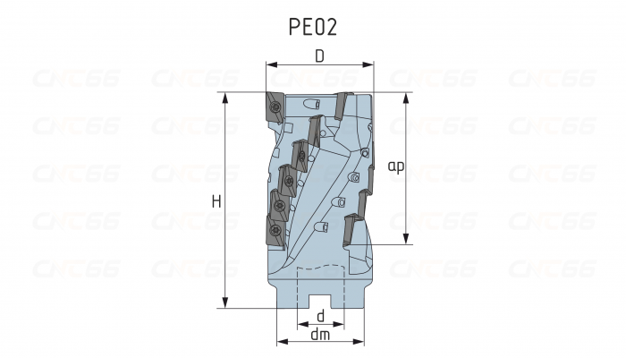 PE02.11A22.050.04 Фреза торцевая насадная