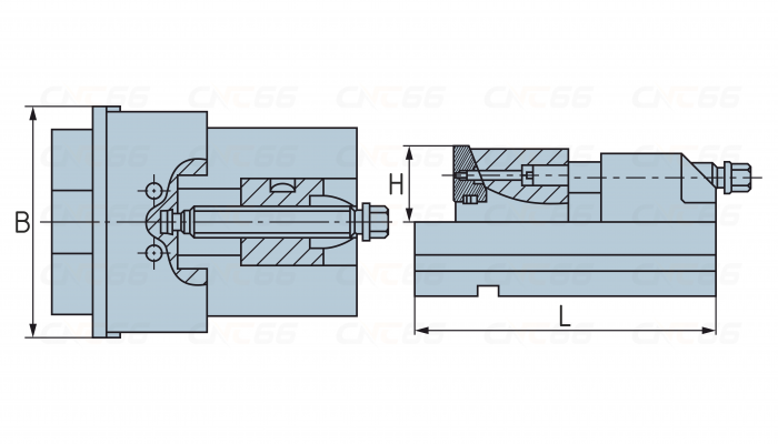 Подвижный блок свободных (раздельных) модульных тисков ZQ84 ширина губок 200 мм