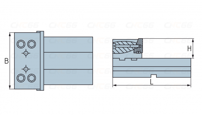 Неподвижный блок свободных (раздельных) модульных тисков ZQ84 ширина губок 200 мм