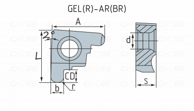 GER100-050AR Пластина канавочная