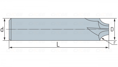PMK43.z4.10.XX.72.SRF20 TiAlN Фреза для радиусных фасок твердосплавная по металлу