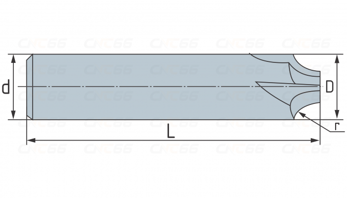 PMK43.z4.10.XX.72.SRF20 TiAlN Фреза для радиусных фасок твердосплавная по металлу
