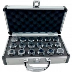 ER25AA-15 шт Набор цанг прецизионных в металлическом кейсе (2,3,4,5,6,7,8,9,10,11,12,13,14,15,16 мм)