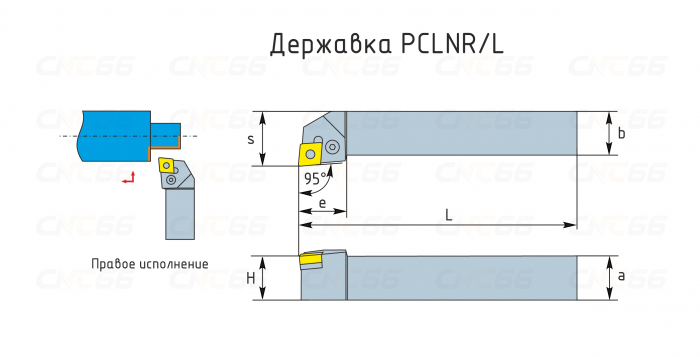 PCLNR2020K12 Резец токарный (державка) по металлу