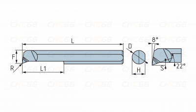 PSBPR4-8L-R0.2-KTX Мини-резец для продольного растачивания