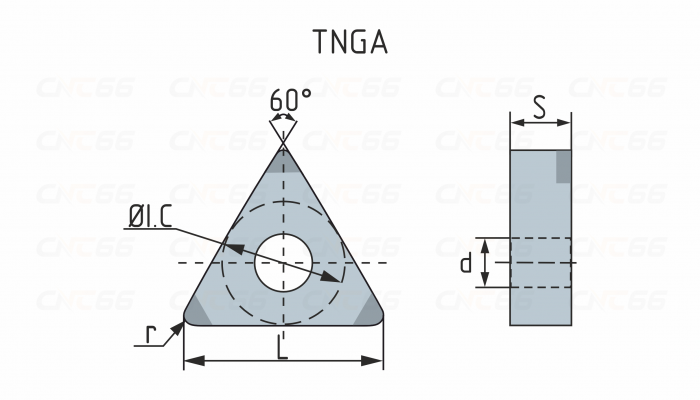3NU-TNGA160412-KBCN700 Пластина токарная с вставками из кубического нитрида бора (CBN)