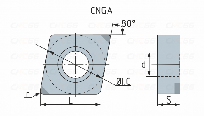 2NU-CNGA120412-KBCN700 Пластина токарная с вставками из кубического нитрида бора (CBN)