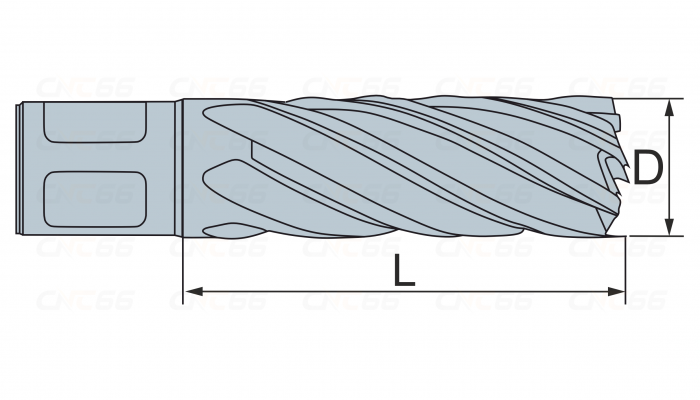 DNHX-20160 Корончатое сверло по металлу, HSS-E, 16*25 мм, хвостовик Weldon 3/4