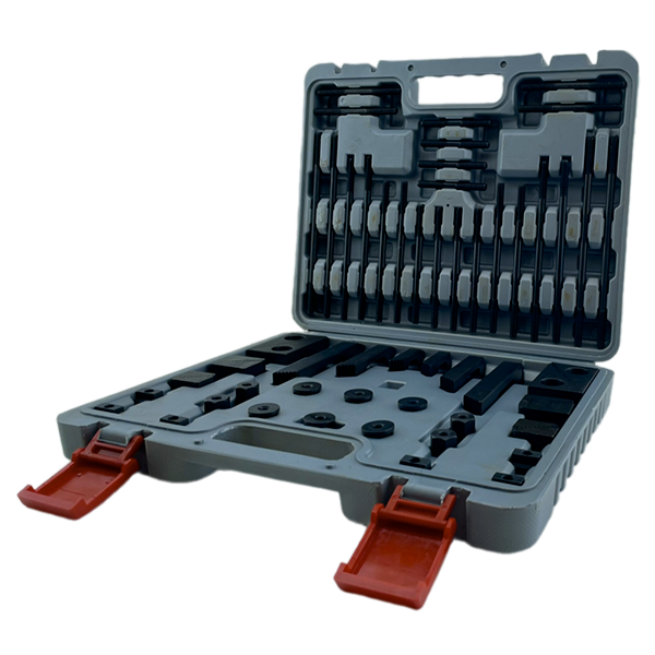 Набор прижимов со шпильками M18 для фрезерного стола с пазом 20 мм, 58 предметов