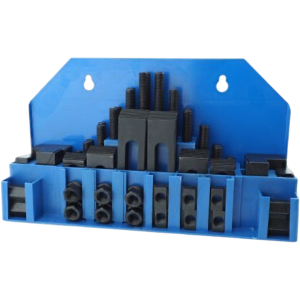 Набор прижимов со шпильками M18 для фрезерного стола с пазом 20 мм, 58 предметов