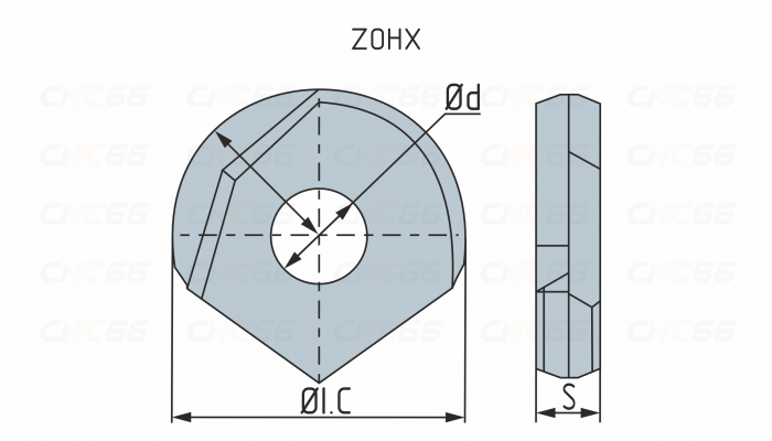 ZOHX1604-GM-YBG252 Фрезерная пластина