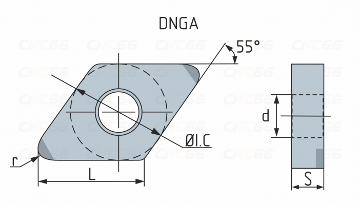 4NR-DNGA150612-KBN910 Пластина токарная с вставками из кубического нитрида бора (CBN)