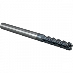 Фреза радиусная твердосплавная 4 зуба, HRC 66, 10х25х10х100L,R1