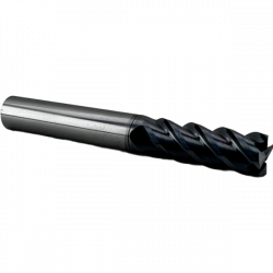 Концевая фреза с плоским торцом 4 зуба, HRC 66, 20х70х20х150L, Угол спирали 45°