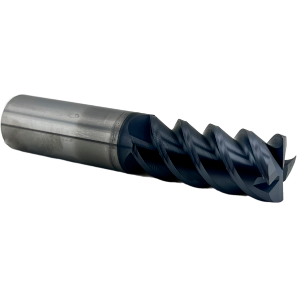 Концевая фреза с плоским торцом 4 зуба, HRC 72, 8х35х8х100L, Угол спирали 55°