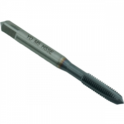 Метчик М5*0,8 для сквозных отверстий, DIN371, с покрытием TiCN