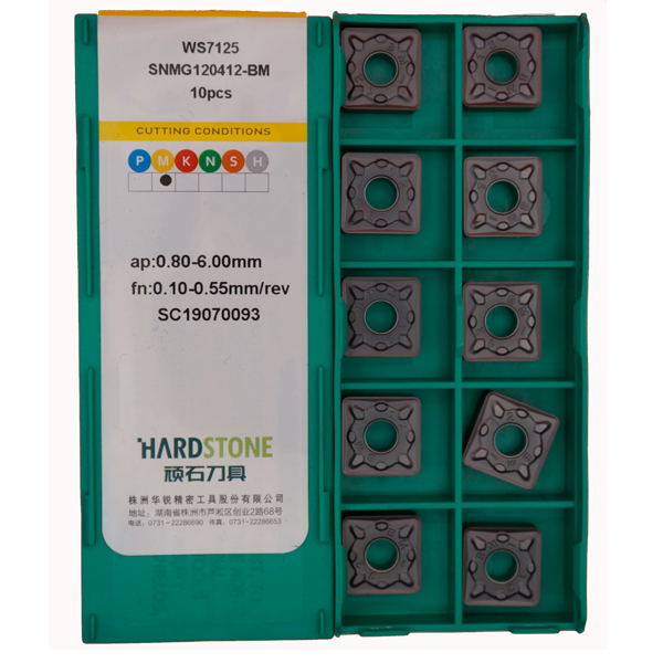 SNMG120412-BM-WS7125 Пластина токарная для нержавеющей стали, получистовая обработка