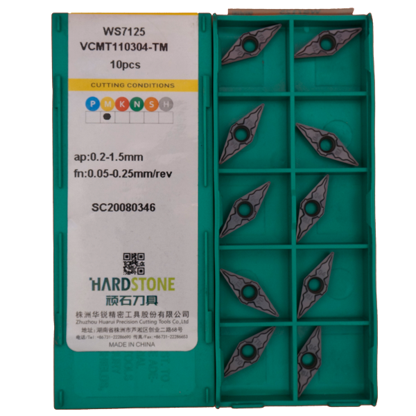 VCMT110304-TM-WS7125 Пластина токарная для нержавеющей стали, получистовая обработка