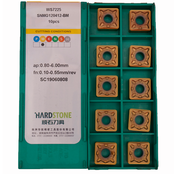 SNMG120412-BM-WS7225 Пластина токарная для нержавеющей стали, получистовая обработка