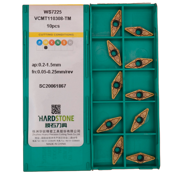 VCMT110308-TM-WS7225 Пластина токарная для нержавеющей стали, получистовая обработка
